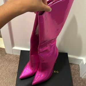 Azalea Wang Nova Sexy Stiletto boot  pink